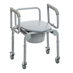 Commode: Drop-Arm With Wheels