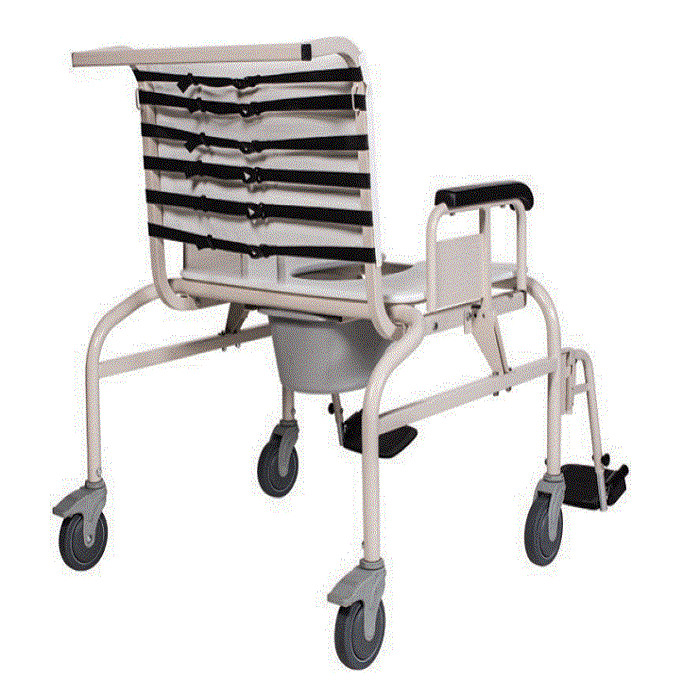 Bath And Commode Chair: Bariatric with Folding Armrests