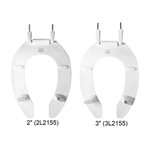 Toilet Seat: Elongated Raised 2" or 3" Without Cover