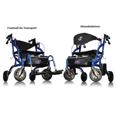 Transport Chair and Rollator: Fusion