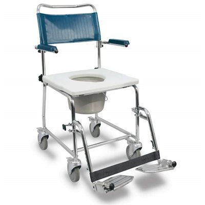 Commode: Retractable Armrests With Wheels