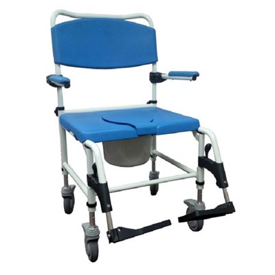 Shower And Commode Chair: Bariatric with Folding Armrests
